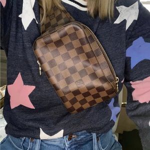 Louis Vuitton Geronimos ebene sling bag